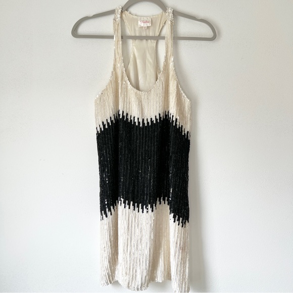 Parker Sequin Mini Flapper Dress Size 0 - Picture 1 of 6